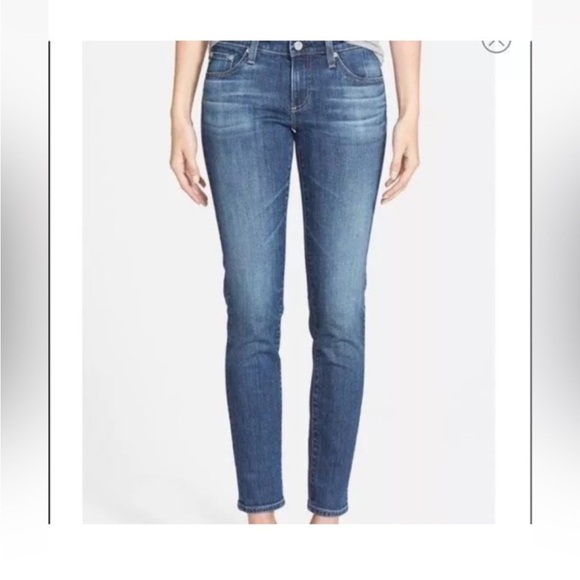 Ag Adriano Goldschmied Denim - Adriano Goldschmied Women's The Stilt Gigarette Leg Stretch Blue Jeans Size 26R